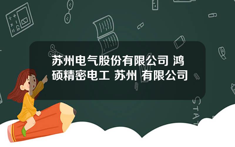 苏州电气股份有限公司 鸿硕精密电工 苏州 有限公司